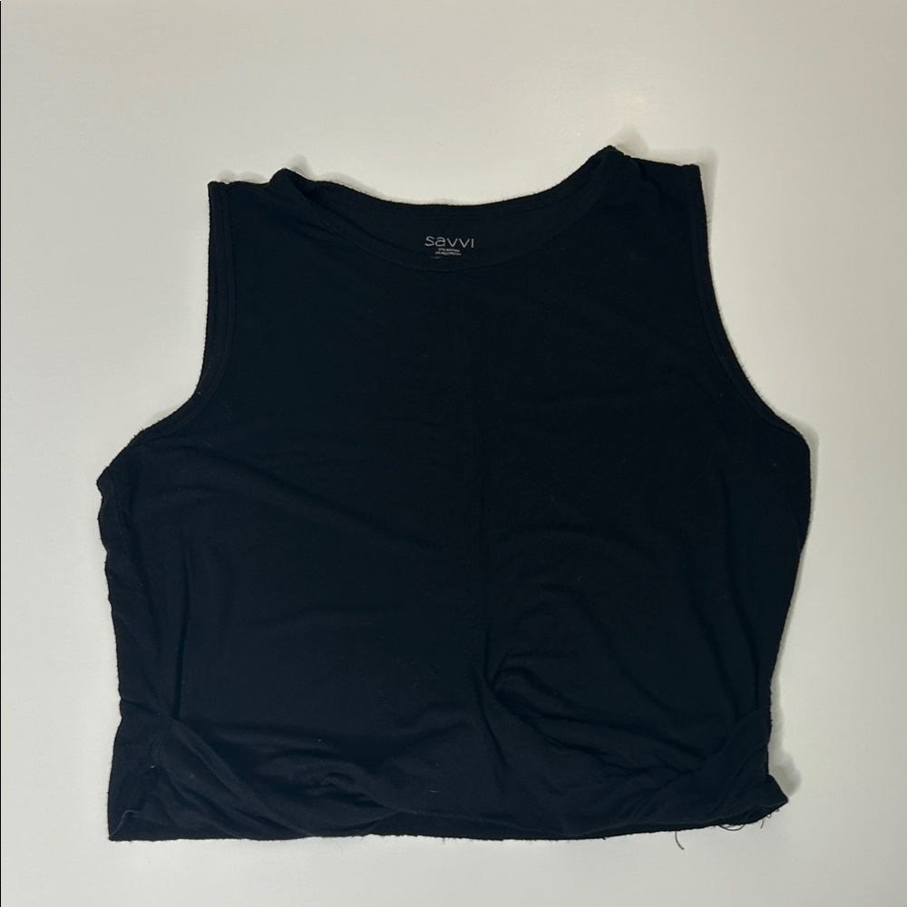 Savvi Black Women's Crop Top